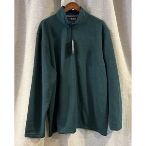 IZOD Men's Advantage Performance Green Quarter Zip Pullover Sweater Fleece 2XL‎